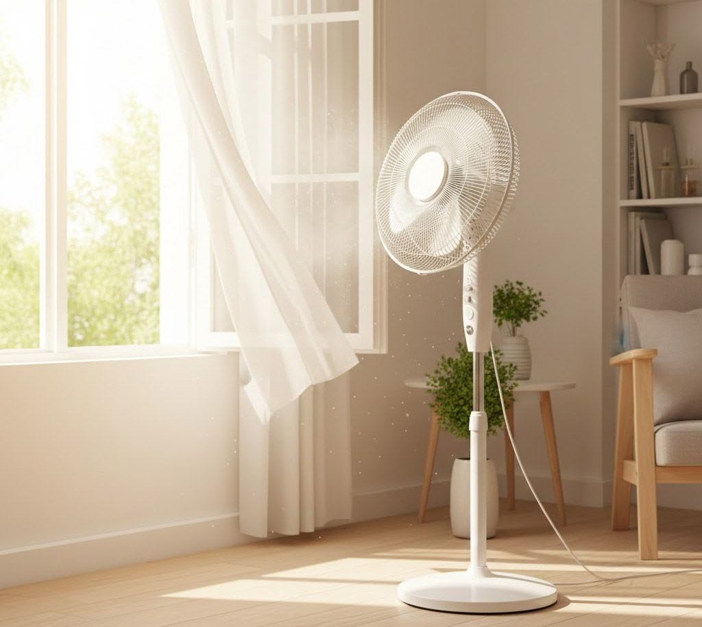 Ventilador bem posicionado refresca mais